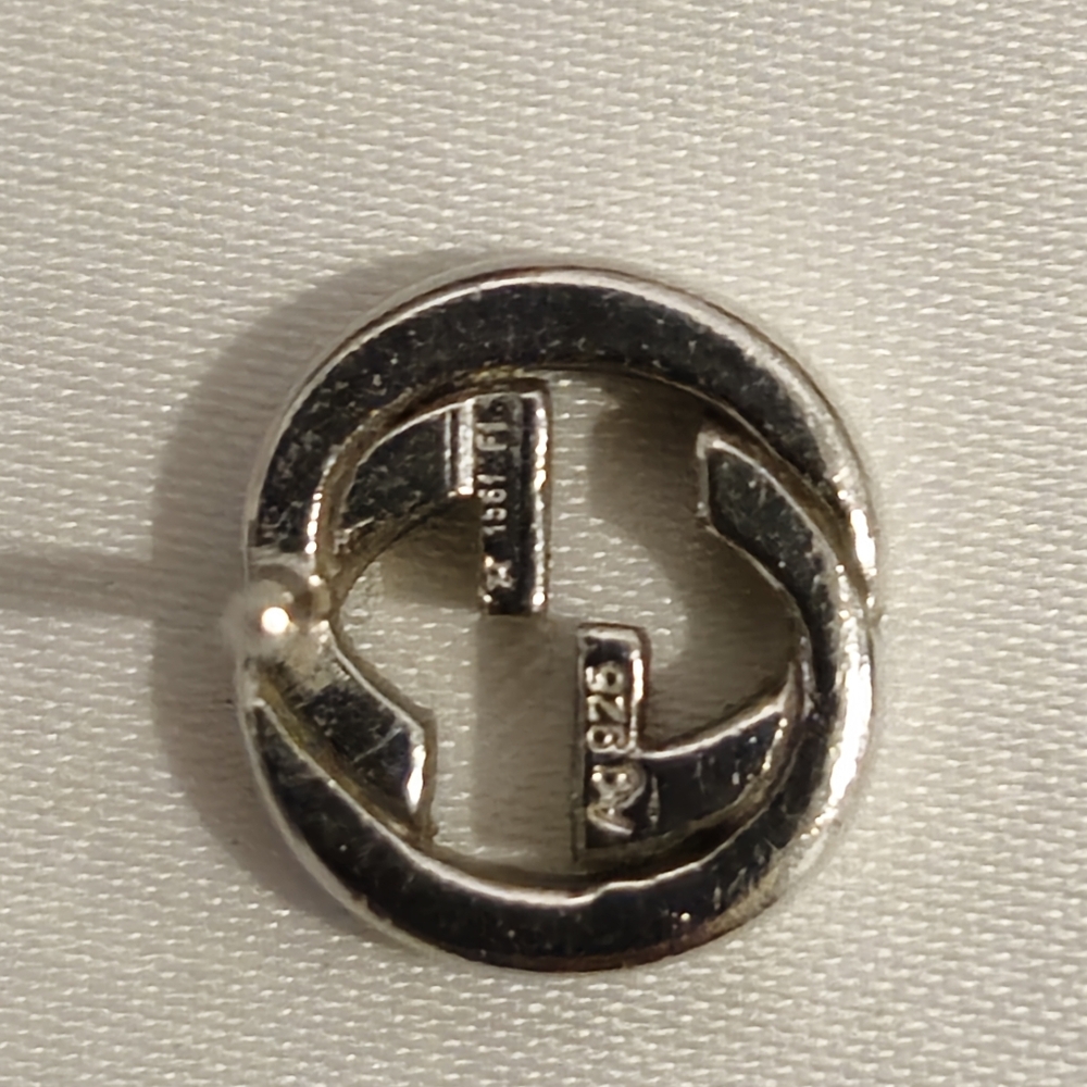 Gucci sterling silver interlocking stud earrings - Picture 10 of 12